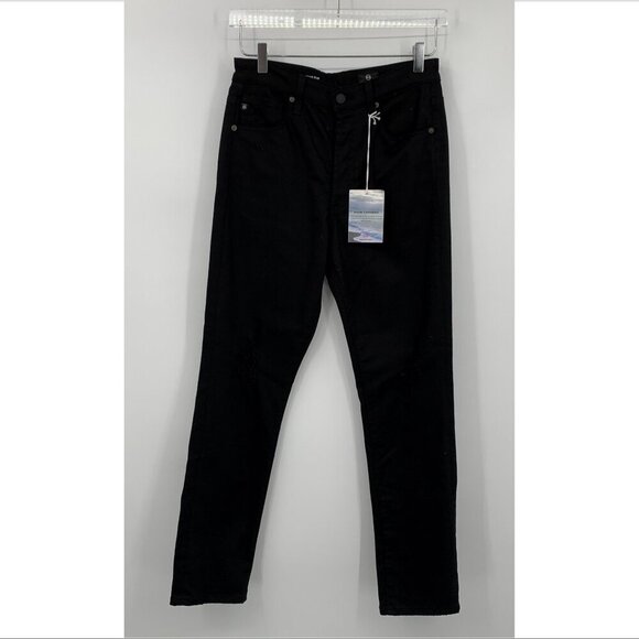 AG Adriano Goldschmied Alexxis jeans slim straight black denim distressed new 29 - Picture 2 of 6